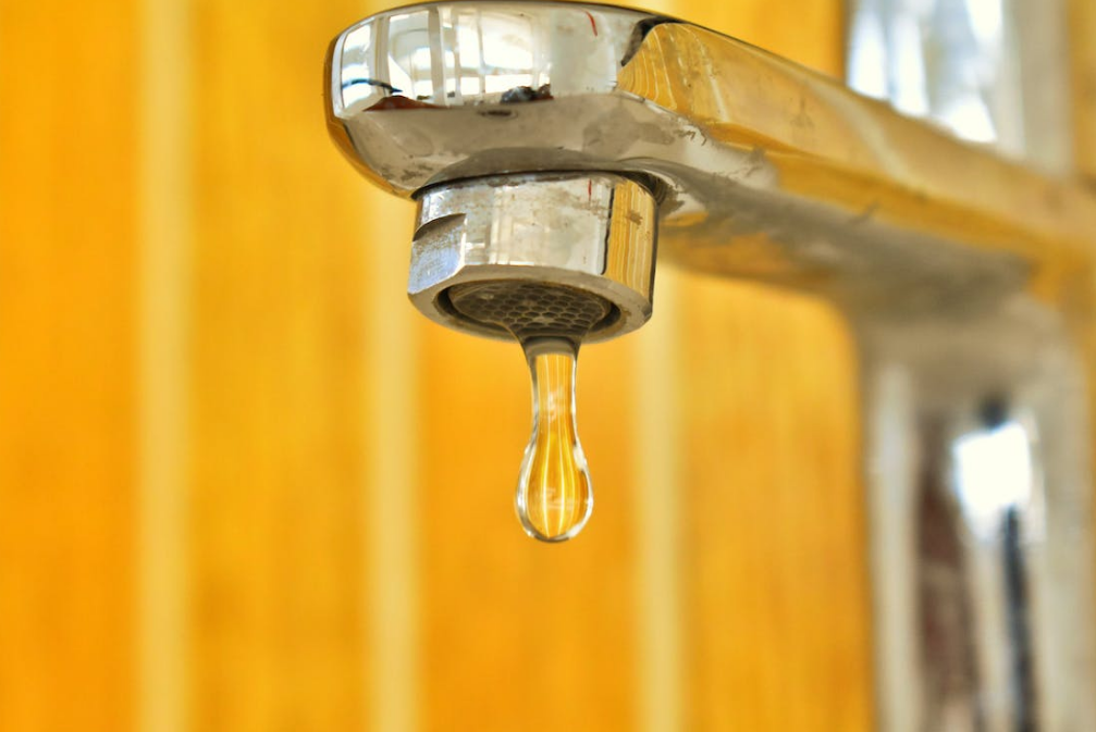 water dripping from a faucet