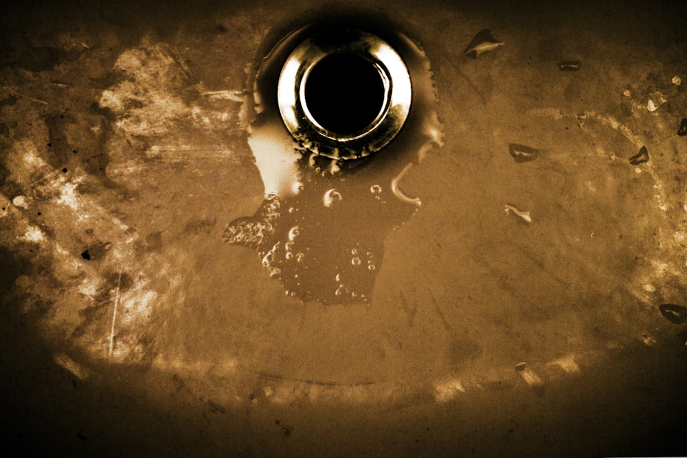 A metal drain