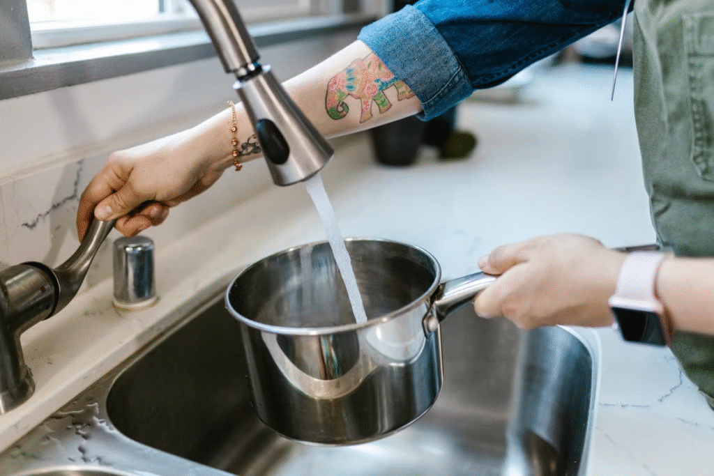 A professionally installed kitchen faucet can provide reliable performance while complementing an updated kitchen.